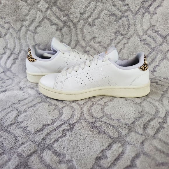 Women's Adidas White Advantage Sneakers - Picture 9 of 11